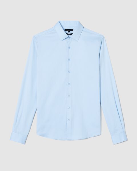 Slim Long-Sleeve Herringbone Shirt